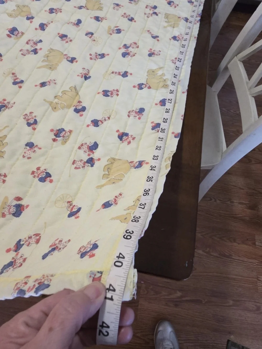 Vintage Baby Blanket Oop Fabric Clowns Elephants